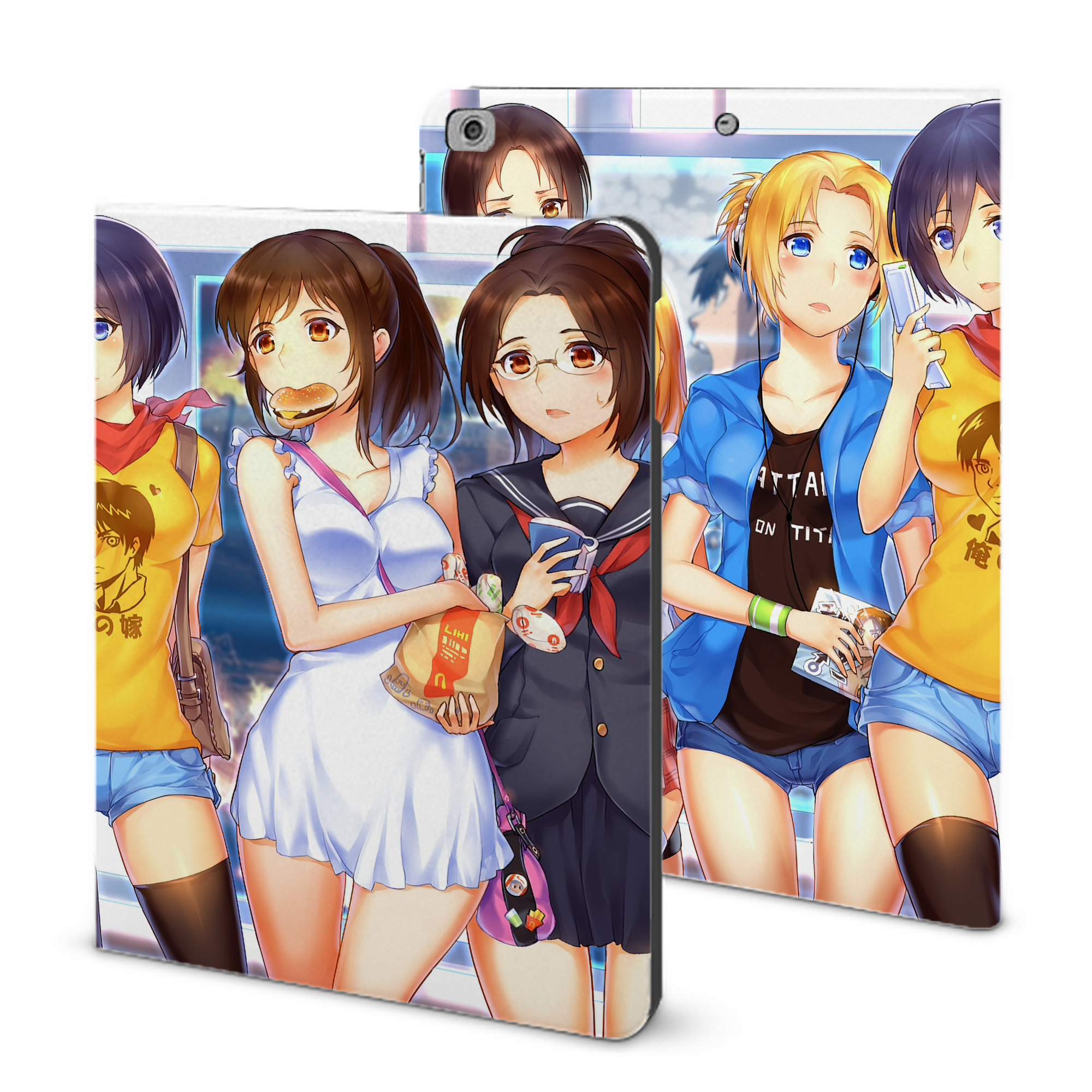 （画像用） 進撃の巨人 Attack on Titan IPad ケース ブック型 PUレザー TPU 耐衝撃 軽量 薄型 ペン収納なし 全面保護 IPad 各モデル対応